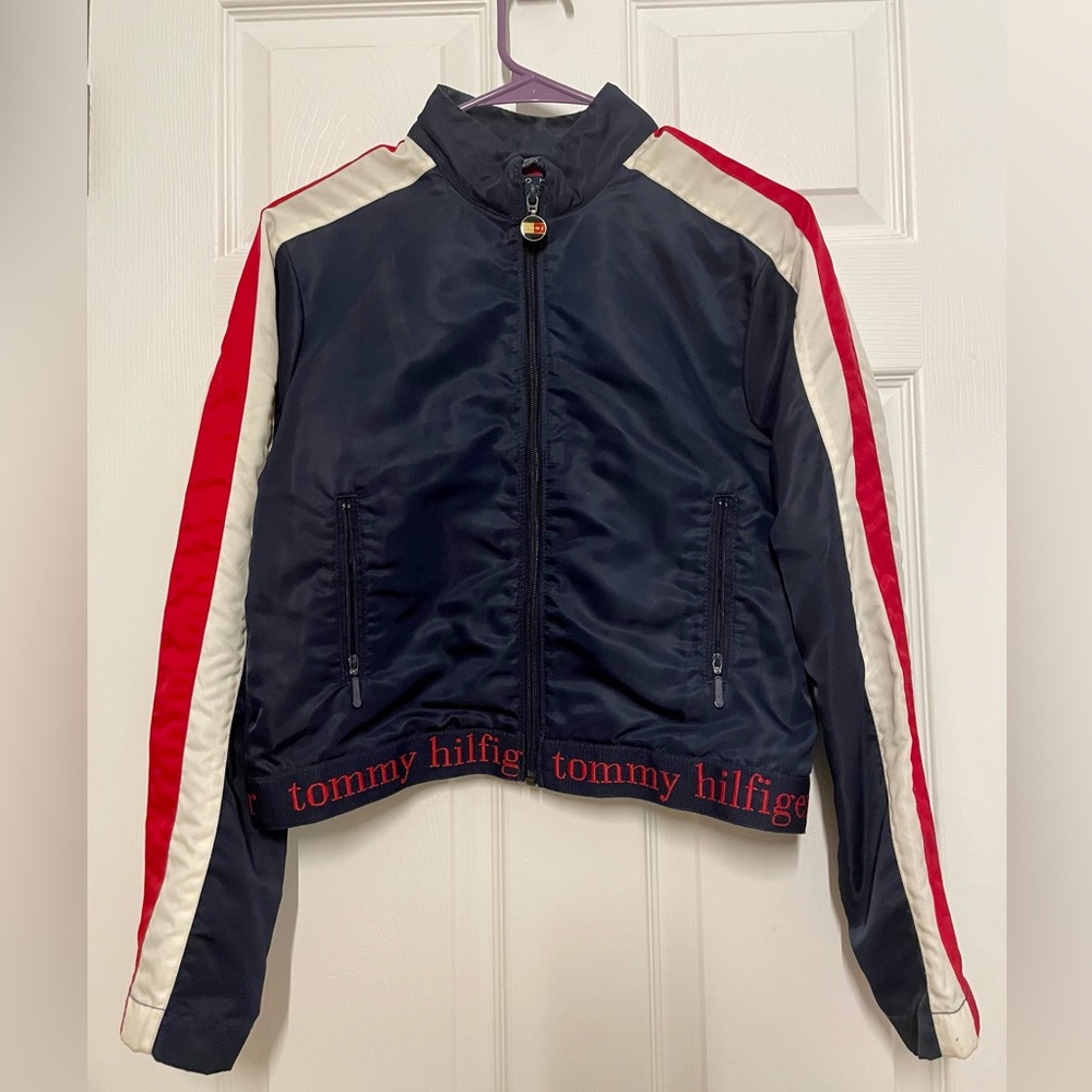 Vintage Tommy Hilfiger Cropped Bomber Jacket